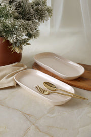 Krem Kayık Tabak 28 Cm - 2 Adet Bonvagon