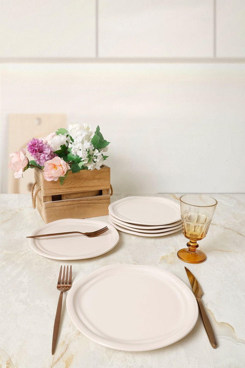 Krem Pasta Tabağı 24 Cm 6'lı Set Bonvagon