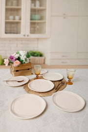 Krem Pasta Tabağı 24 Cm 6'lı Set Bonvagon