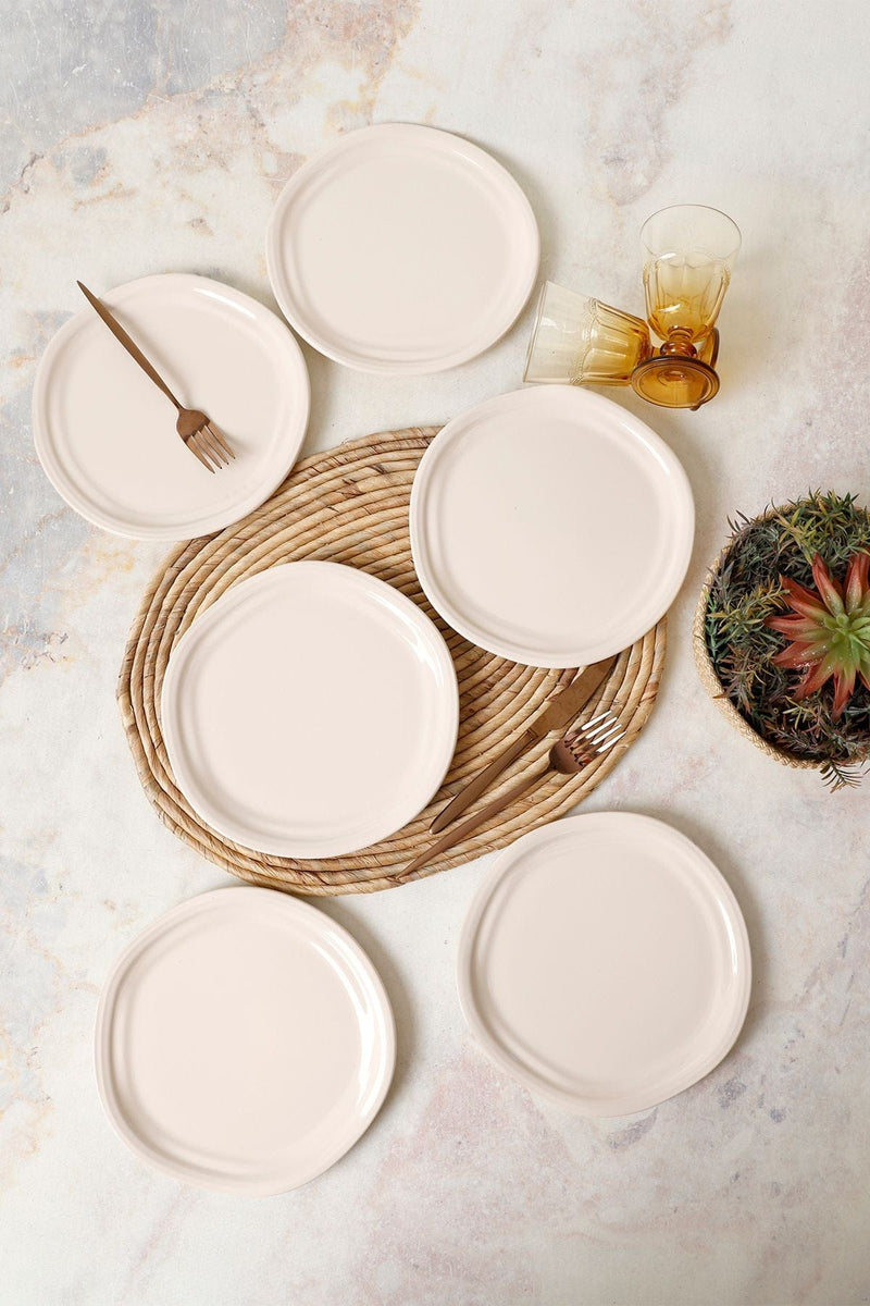 Krem Pasta Tabağı 24 Cm 6'lı Set Bonvagon