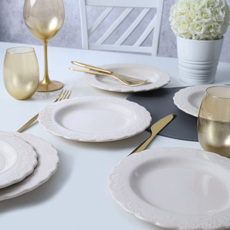 Krem Tango Pasta Tabağı 21cm 6 Adet Bonvagon