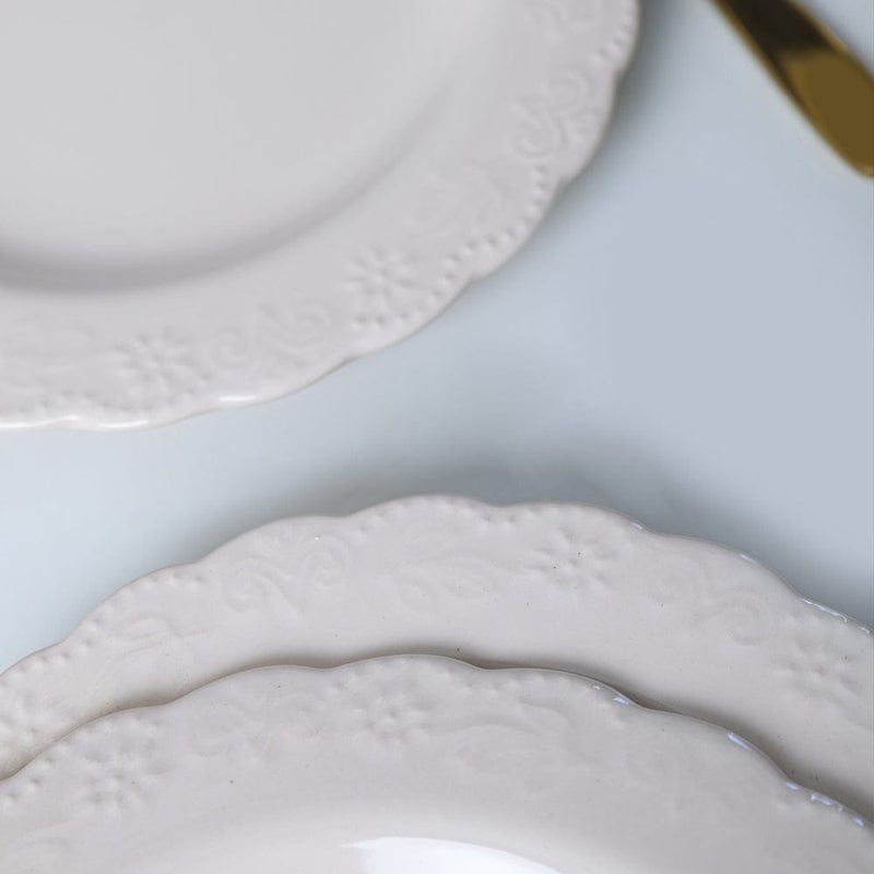 Krem Tango Pasta Tabağı 21cm 6 Adet Bonvagon