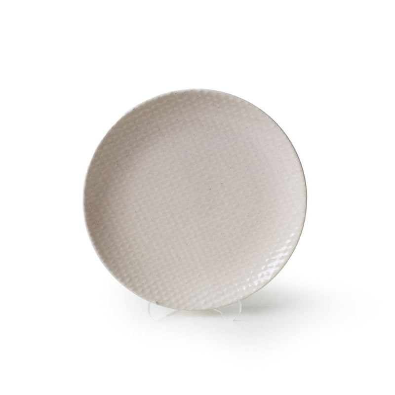 Kumlu Krem Rölyefli Pasta Tabağı 21cm 6 Adet