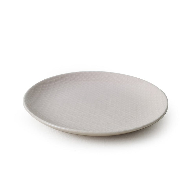 Kumlu Krem Rölyefli Pasta Tabağı 21cm 6 Adet