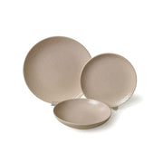 Kumlu Krem Rölyefli Yemek Takımı 18 Parça 6 Kişilik Bonvagon