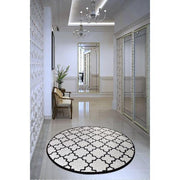 Kupa Beyaz Dekoratif Dijital Baskılı Halı, Kaymaz Taban, Yıkanabilir Bonvagon