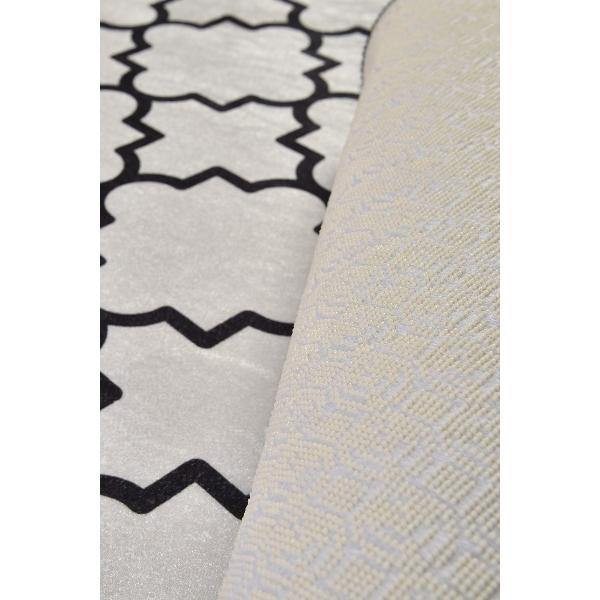 Kupa Beyaz Dijital Baskılı 100cm Banyo Halısı, Kaymaz Taban, Yıkanabilir Bonvagon