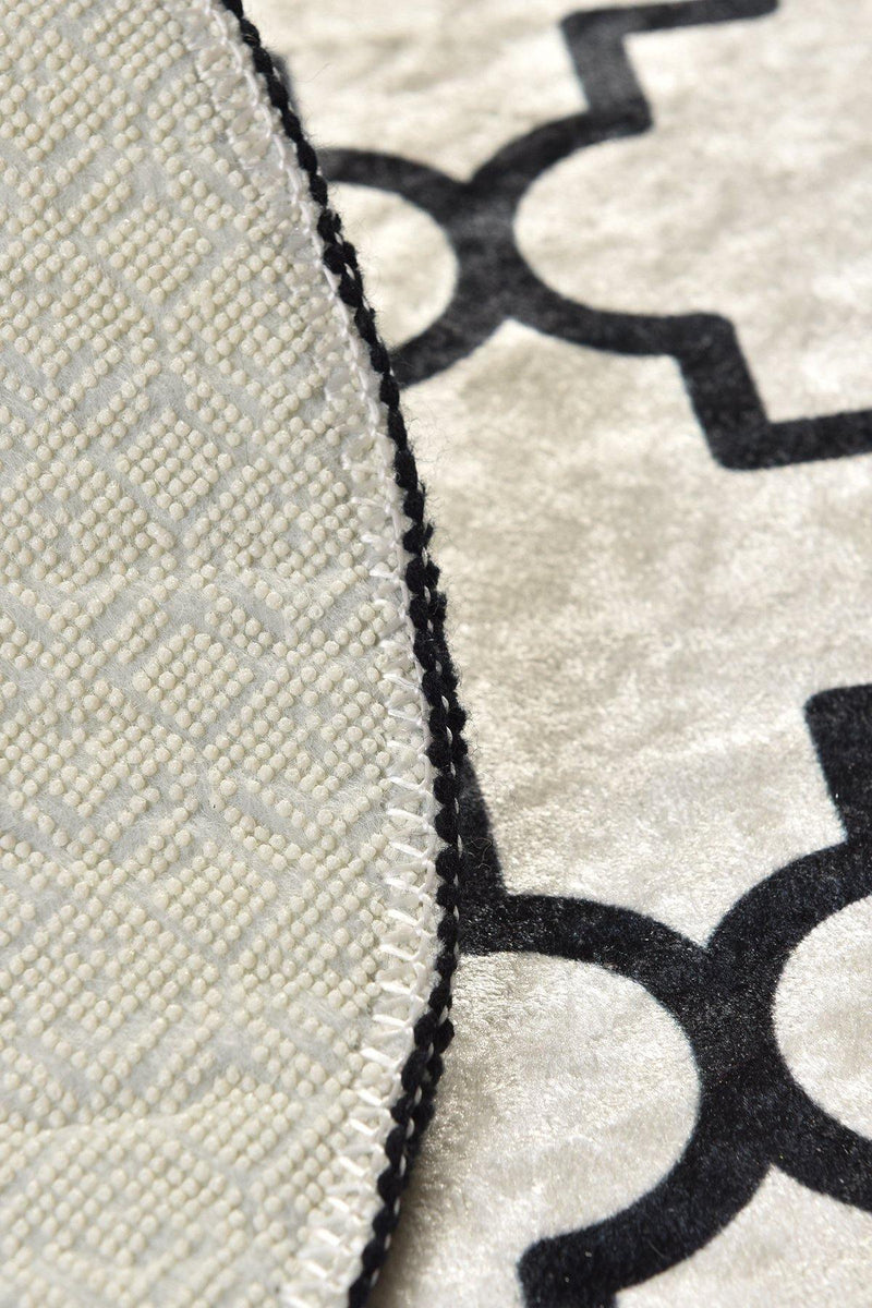 Kupa Beyaz Dijital Baskılı 2li Set Banyo Halısı, Kaymaz Taban, Yıkanabilir Bonvagon