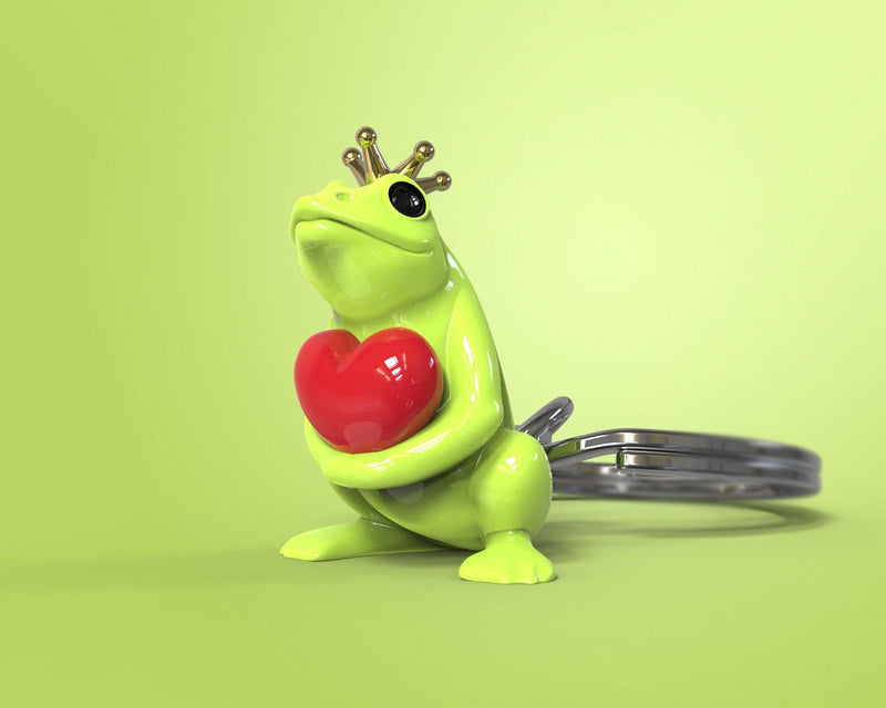 Kurbağa Prens Frog Anahtarlık Çelik Halkalı