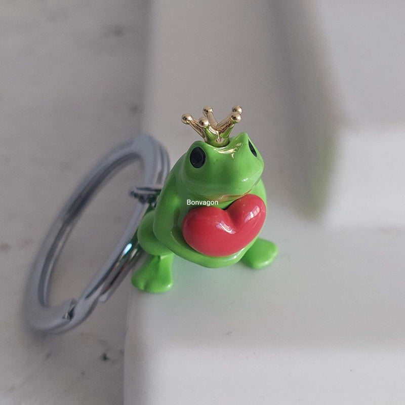 Kurbağa Prens Frog Anahtarlık Çelik Halkalı