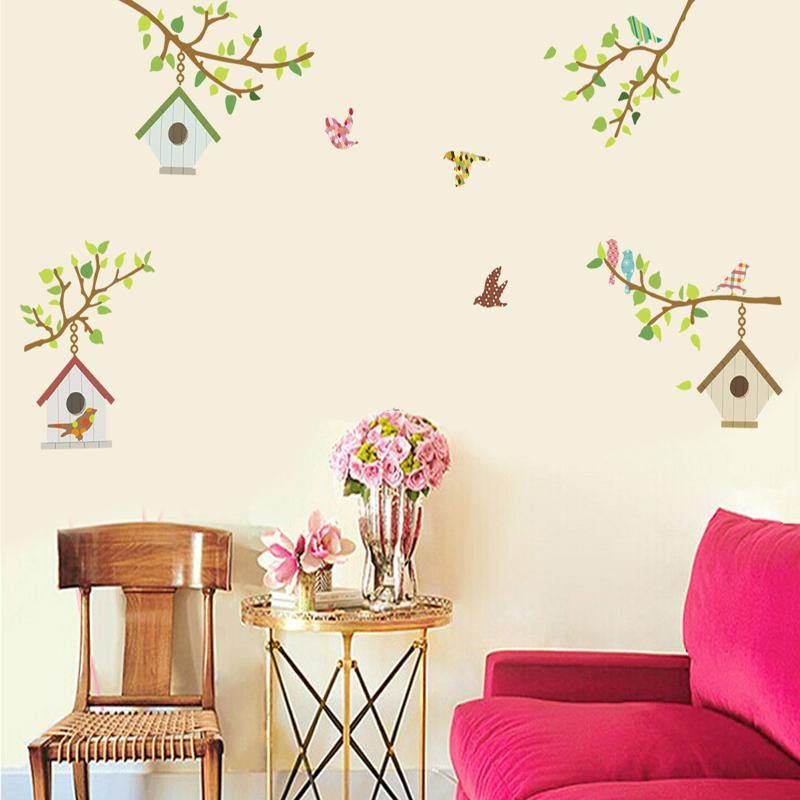 Kuş Yuvaları Duvar Çıkartması Süsü (sticker) Bonvagon