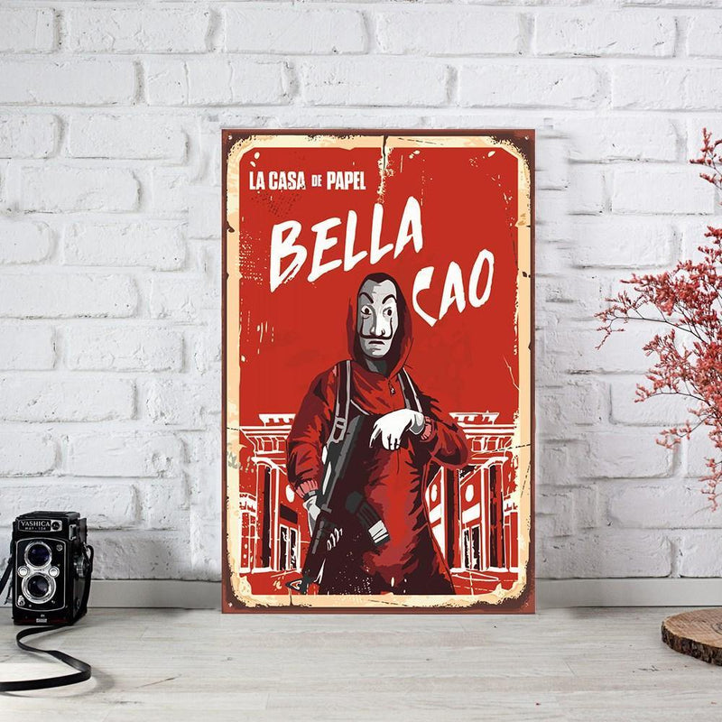 La Casa Del Papel Ahşap Poster 30x40cm Bonvagon