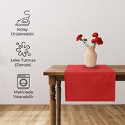 La Table Leke Tutmaz Runner Kırmızı 50x170cm Bonvagon