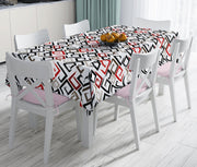 Labirent Çizimli Modern Dijital Baskılı Leke Tutmaz Masa Örtüsü Bonvagon