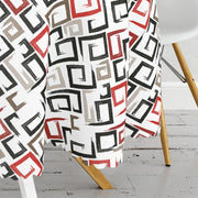 Labirent Çizimli Modern Dijital Baskılı Leke Tutmaz Yuvarlak Masa Örtüsü Bonvagon