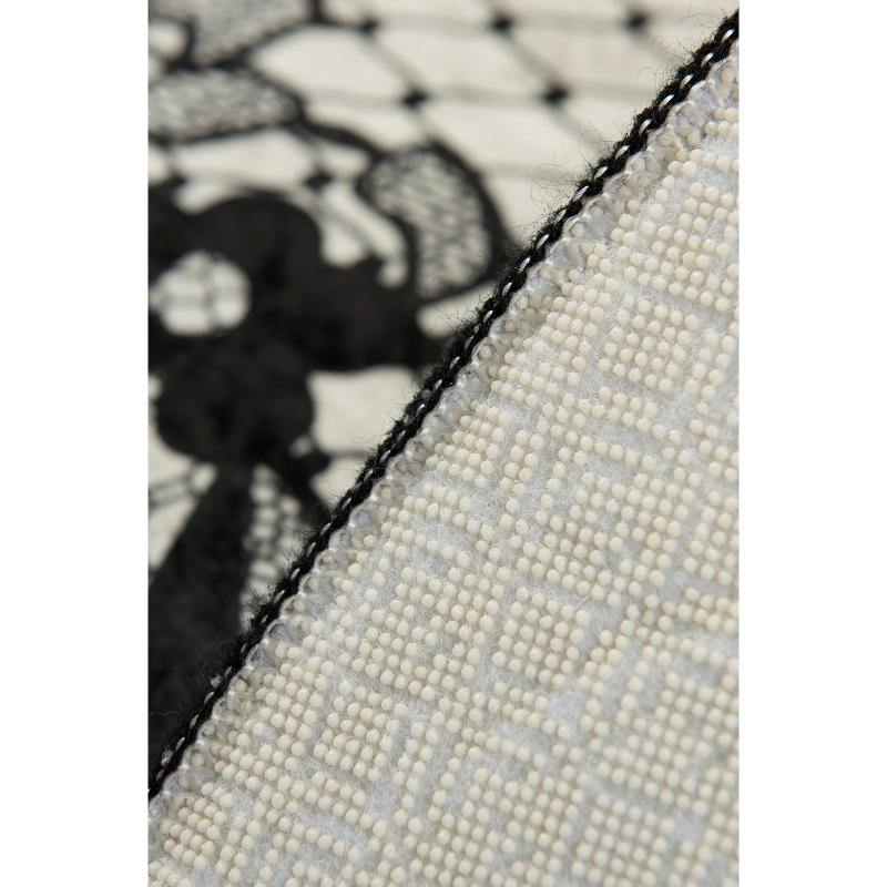 Lace Çap 100cm Dijital Baskılı Banyo Halısı, Kaymaz Taban, Yıkanabilir Bonvagon