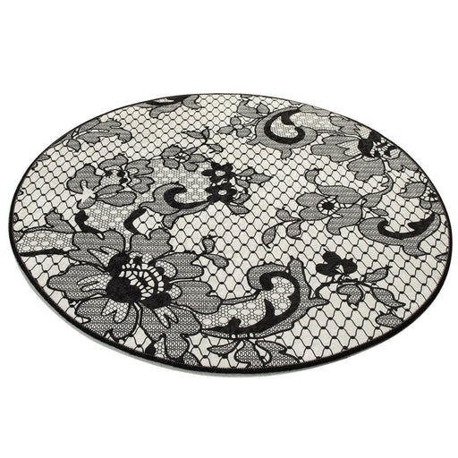 Lace Çap 100cm Dijital Baskılı Banyo Halısı, Kaymaz Taban, Yıkanabilir Bonvagon