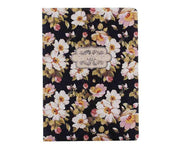 Lacivert Beyaz Çiçekli Defter Bonvagon