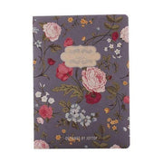 Lacivert Çiçekli Sert Kapaklı Defter Bonvagon