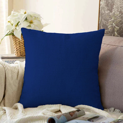 Lacivert Düz Renkli Dijital Baskılı Dekoratif Raşel Kadife Yastık Kırlent Kılıfı Bonvagon