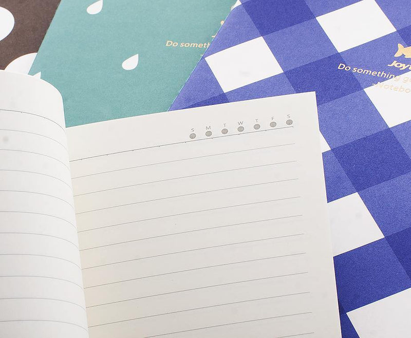 Lacivert Kareli B5 Çizgili Defter Bonvagon