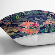 Lacivert Zeminli Leopar Özel Tasarım Dekoratif Yastık Kırlent Kılıfı 43x43cm Bonvagon