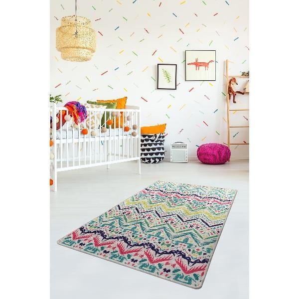 Ladure Yıkanabilir Antibakteriyel Çocuk Halısı, Kaymaz Taban, Yıkanabilir Bonvagon