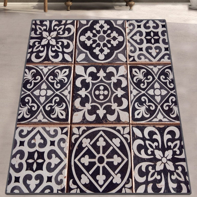 Laterem Dijital Baskılı Halı, Kaymaz Taban, Yıkanabilir Bonvagon