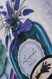 Lavanta Dijital Baskılı 2li Set Banyo Halısı, Kaymaz Taban, Yıkanabilir Bonvagon