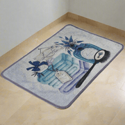 Lavanta Dijital Baskılı 40x60cm Banyo Paspas ve Halısı, Kaymaz Taban, Yıkanabilir Bonvagon