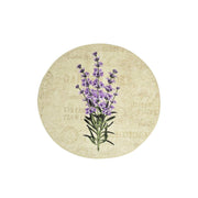 Lavender Dijital Baskılı Çap100cm Banyo Halısı, Kaymaz Taban, Yıkanabilir Bonvagon