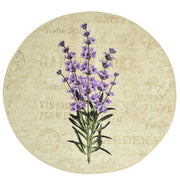 Lavender Dijital Baskılı Çap100cm Banyo Halısı, Kaymaz Taban, Yıkanabilir Bonvagon