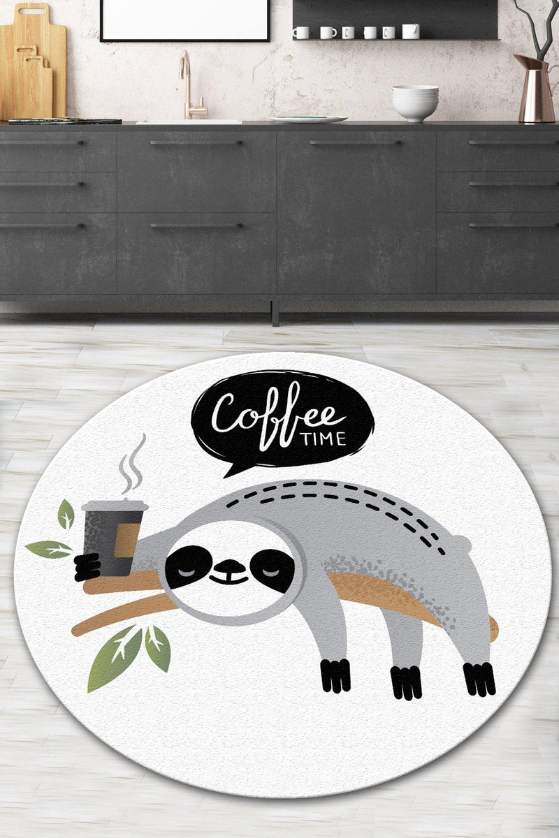 Lazy Dijital Baskılı Mutfak Halısı, Kaymaz Taban, Yıkanabilir Bonvagon