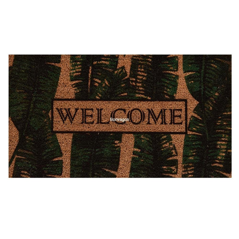 Leaf Doğal Koko Hindistan Cevizi Kapı Önü Paspas 60x40cm Bonvagon