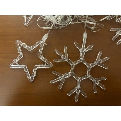 LED Işıklarıyla Kar Tanesi Perde Bonvagon