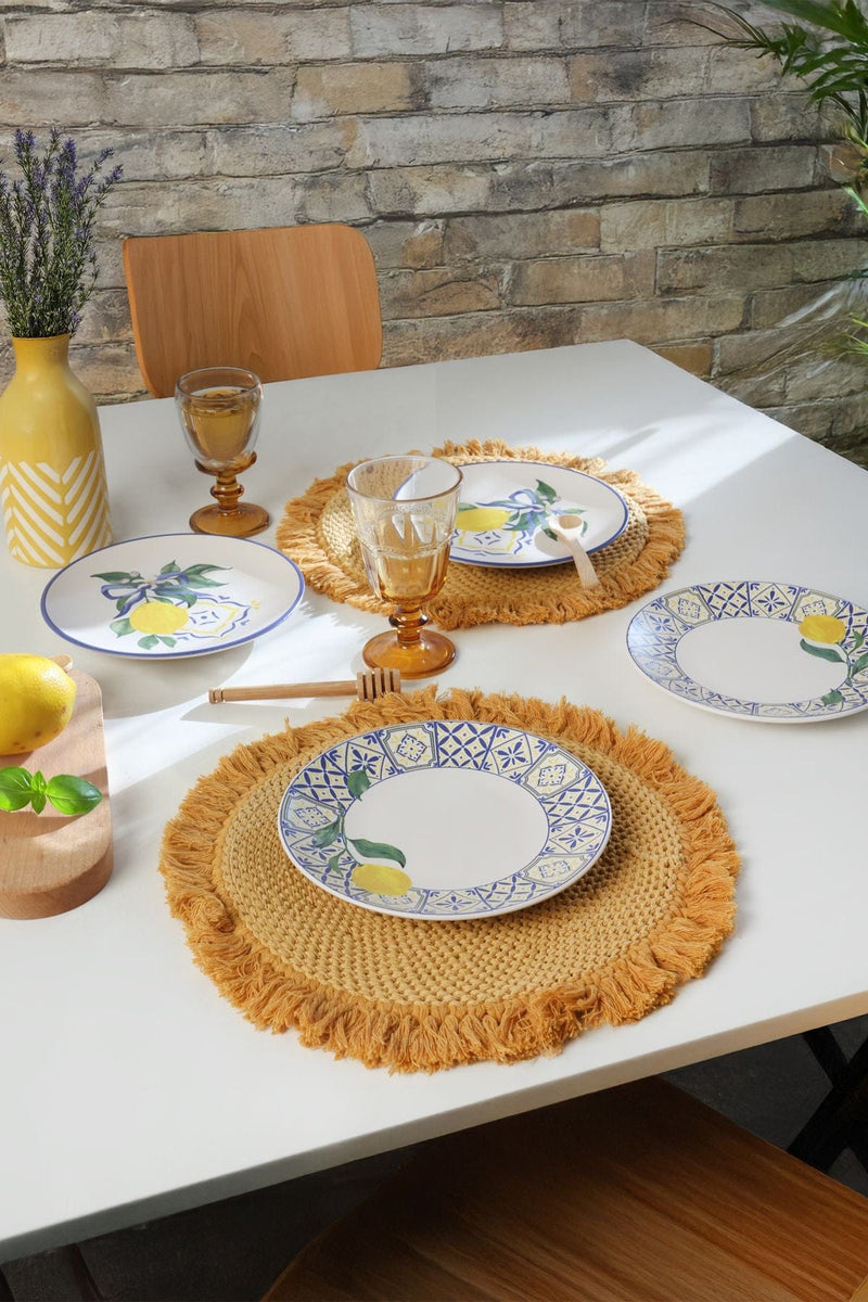 Lemon Bliss Ege Pasta Tabağı 20 Cm 4 Parça 22089-92 Bonvagon