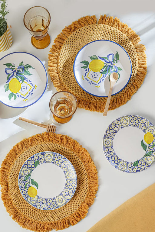 Lemon Bliss Ege Pasta Tabağı 20 Cm 4 Parça 22089-92 Bonvagon