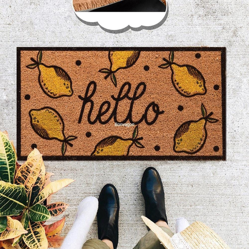 Lemon Doğal Koko Hindistan Cevizi Kapı Önü Paspas 60x40cm Bonvagon