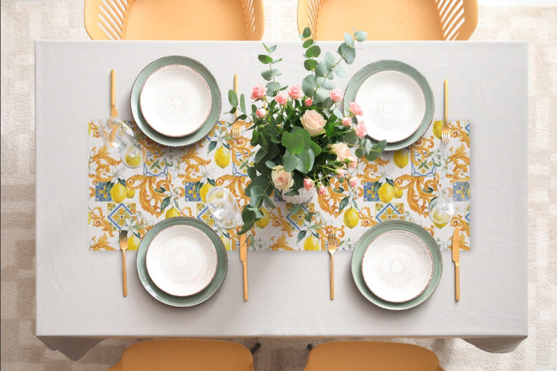 Lemon İnce Keten Runner 140x45cm
