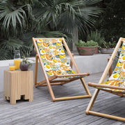Lemon Katlanabilir Şezlong Katlanır Ahşap Lounge Chair