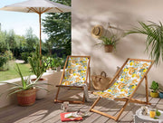 Lemon Katlanabilir Şezlong Katlanır Ahşap Lounge Chair