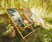 Lemon Katlanabilir Şezlong Katlanır Ahşap Lounge Chair