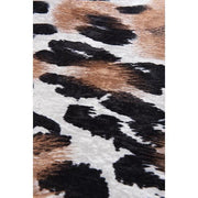 Leopar Dijital Baskılı 100cm Banyo Halısı, Kaymaz Taban, Yıkanabilir Bonvagon