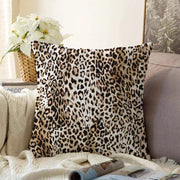 Leopar Motifli Dijital Baskılı Raşel Kadife Yastık Kırlent Kılıfı Bonvagon