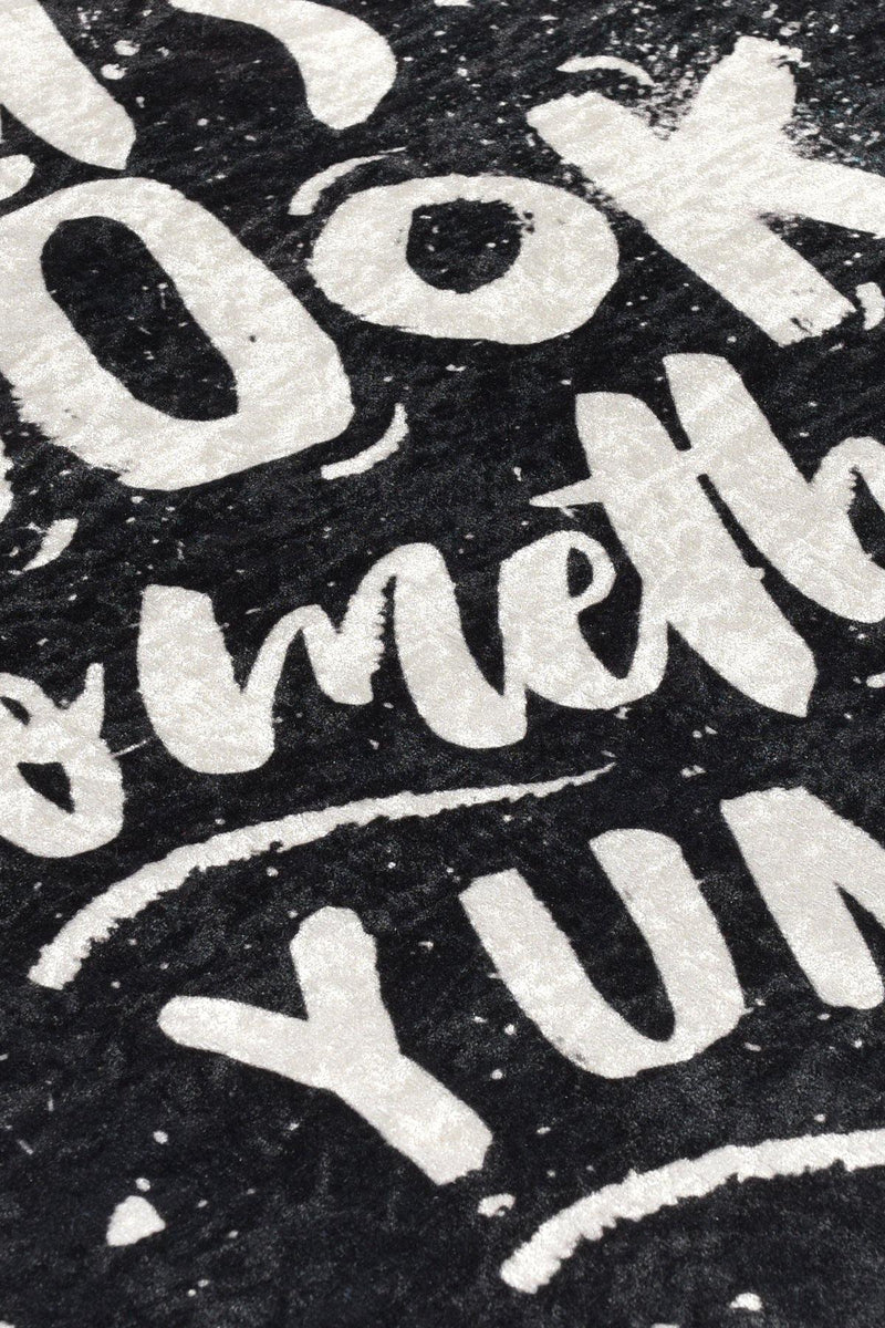 Let's Cook 105x140cm Dijital Baskılı Mutfak Halısı, Kaymaz Taban, Yıkanabilir Bonvagon