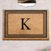 Letter K Doğal Koko Hindistan Cevizi Kapı Önü Paspas 60x40cm Bonvagon