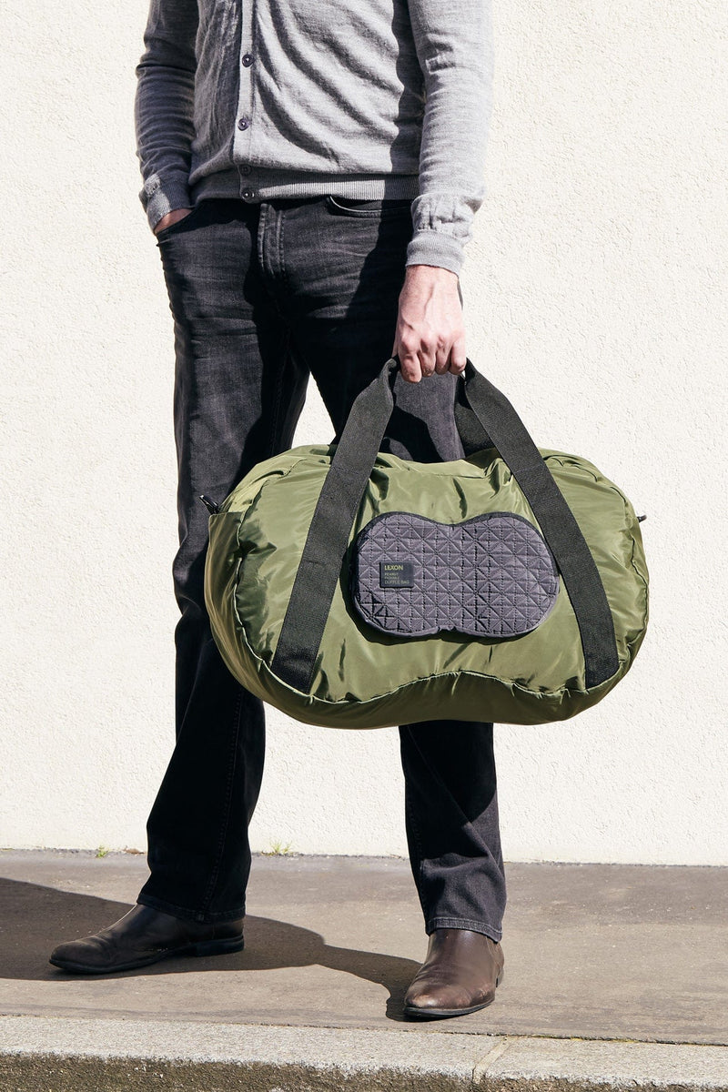 Lexon Peanut Duffle Seyahat Çantası Mavi, Haki, Metalik Gri