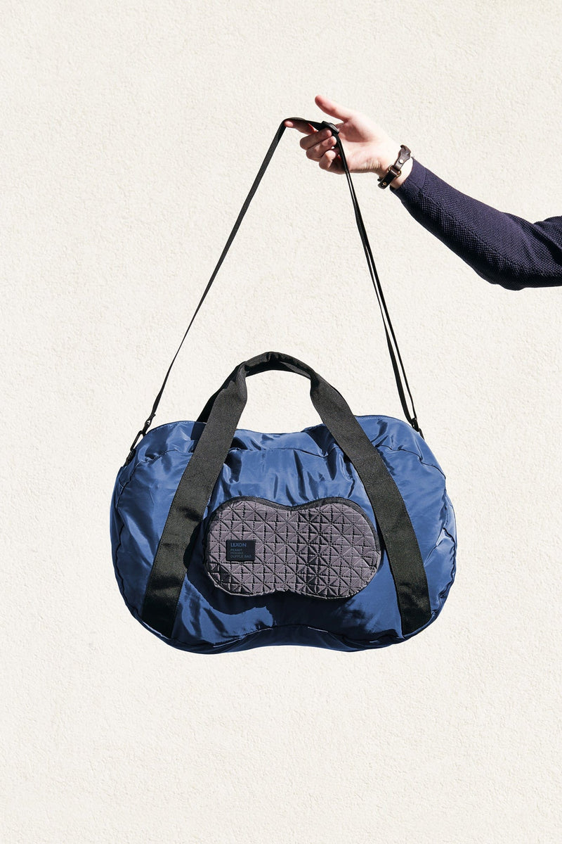 Lexon Peanut Duffle Seyahat Çantası Mavi, Haki, Metalik Gri