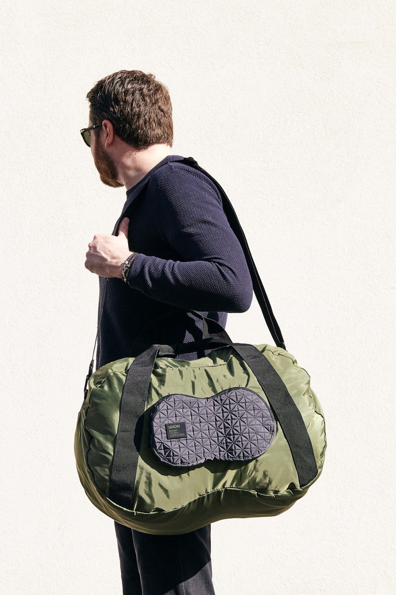 Lexon Peanut Duffle Seyahat Çantası Mavi, Haki, Metalik Gri