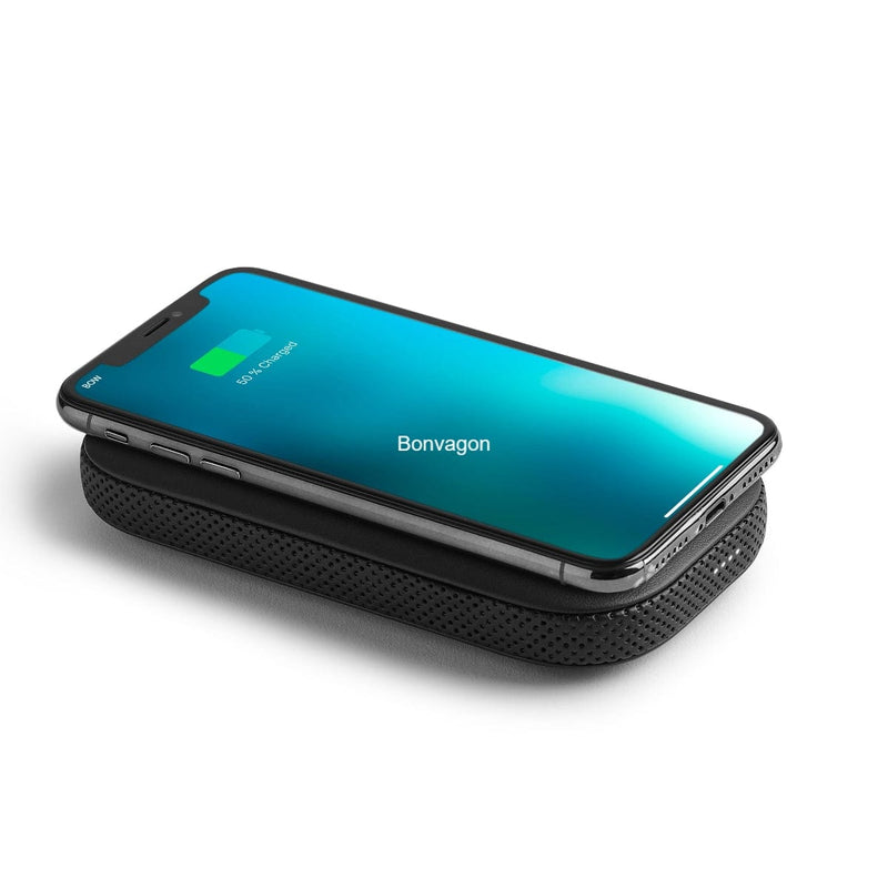 Lexon Powersound Deri Kablosuz Şarj Cihazı ve Bluetooth Hoparlör- Siyah Bonvagon